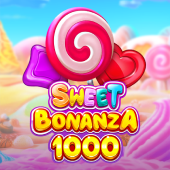 Sweet Bonanza 1000 slot game icon with candy symbols